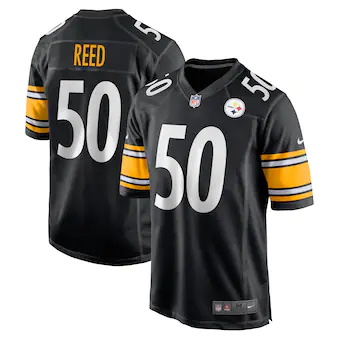 mens nike malik reed black pittsburgh steelers game player 